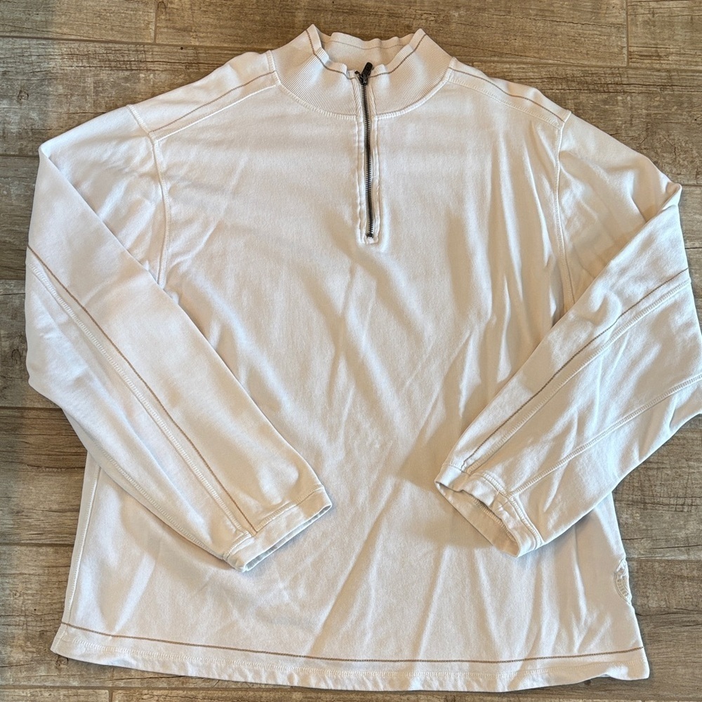 Margaritaville White Quarter-Zip Pullover